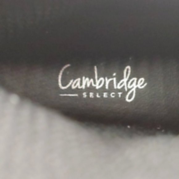 Cambridge Select Womens Riding Boots Black Block Heels Mid Calf Buckle Zip 6 New - Picture 11 of 12